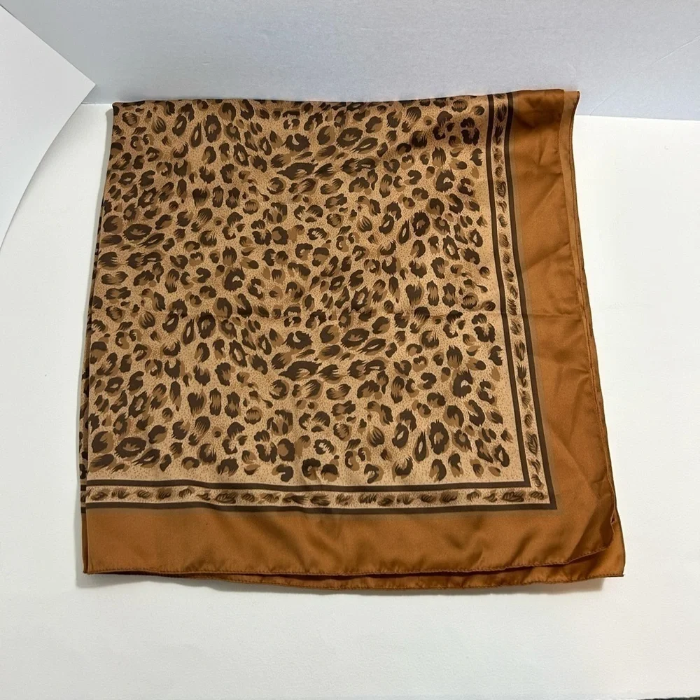 Silky Scarves Lot of 2, Copper/Brown & Cream Beautiful